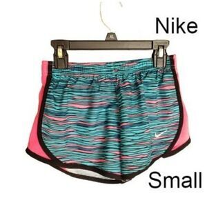 Nike Girls Shorts Small Tempo Running Shorts  Pink Blue Small NWOT